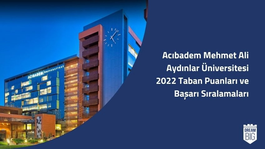  acıbadem üniversitesi, acıbadem mehmet ali aydınlar üniversitesi, 2022 taban puanları, başarı sıralamaları 